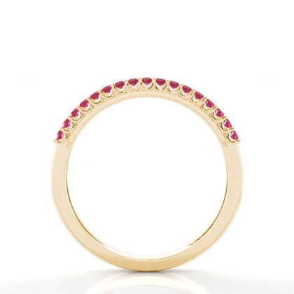 Halber Ewigkeitsring Mit Mikro-Krappen-Rubin