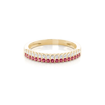Micro Prong Ruby Half Eternity Ring