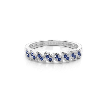 Round Sapphire Diamond Engagement Rings