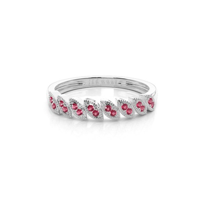 Round Ruby Diamond Engagement Rings