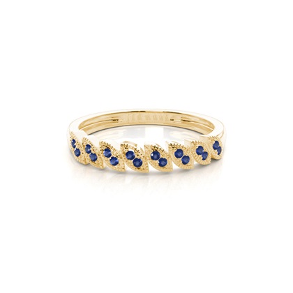 Yellow Gold Sapphire Diamond Engagement Rings
