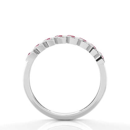 Micro Pave Ruby Half Eternity Ring