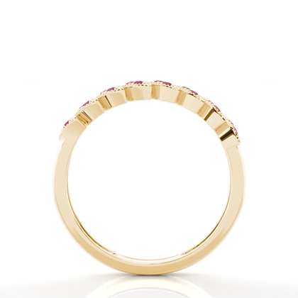 Yellow Gold Ruby Diamond Rings