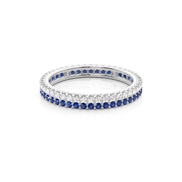 Micro Prong Blue Sapphire Full Eternity Ring