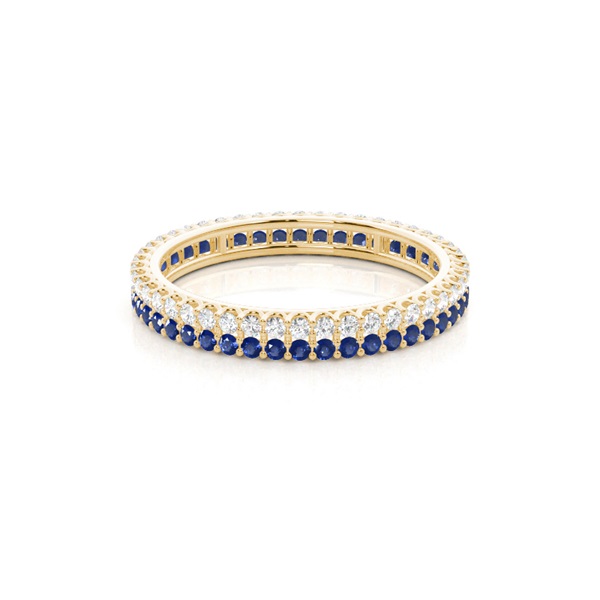 Micro Prong Blue Sapphire Full Eternity Ring