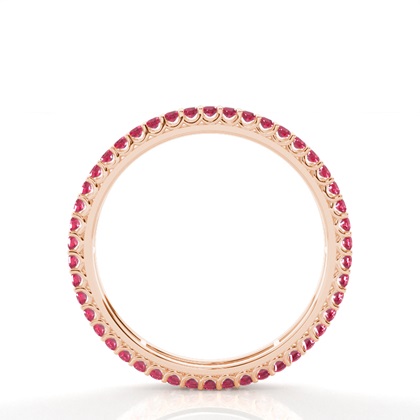 Micro Prong Rubin voller Ewigkeitsring