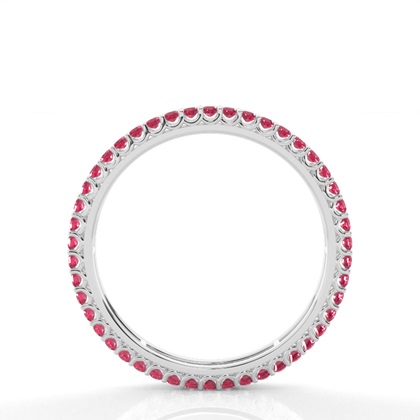 Micro Prong Rubin voller Ewigkeitsring