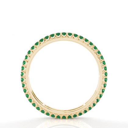 Micro Prong Emerald Full Eternity Ring