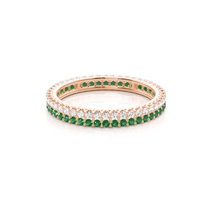 Micro Prong Emerald Full Eternity Ring