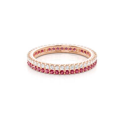 Micro Prong Ruby Full Eternity Ring