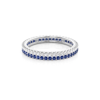 Micro Prong Blue Sapphire Full Eternity Ring
