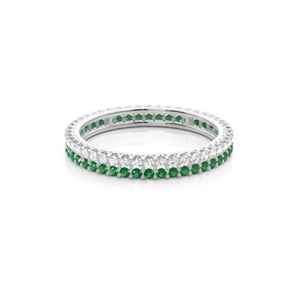 Micro Prong Emerald Full Eternity Ring