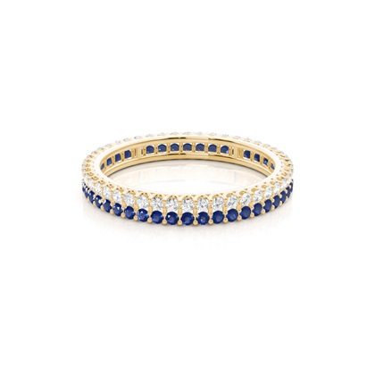 Full Eternity Yellow Gold Diamond Rings