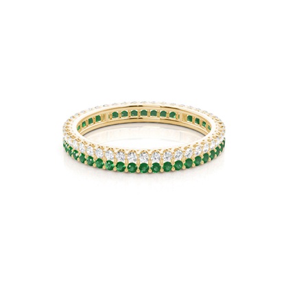 Micro Prong Emerald Full Eternity Ring