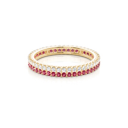 Micro Prong Ruby Full Eternity Ring