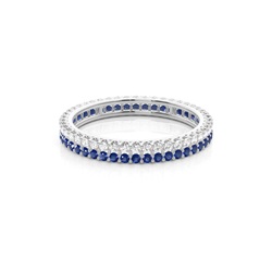 Micro Prong Blue Sapphire Full Eternity Ring