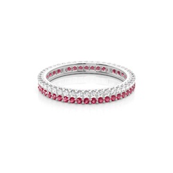 Micro Prong Rubin voller Ewigkeitsring