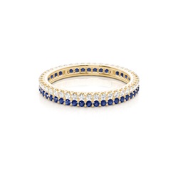 Micro Prong Blue Sapphire Full Eternity Ring