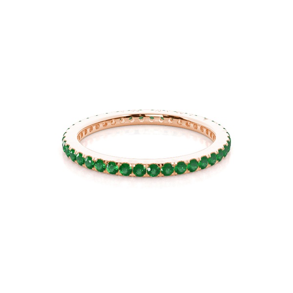 Micro Pave Emerald Full Eternity Ring