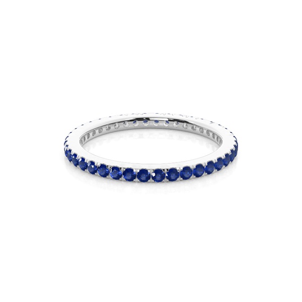 Mikropflaster Blauer Saphir Voller Ewigkeitsring