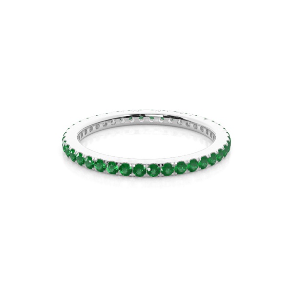 Micro Pave Emerald Full Eternity Ring