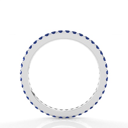 Mikropflaster Blauer Saphir Voller Ewigkeitsring