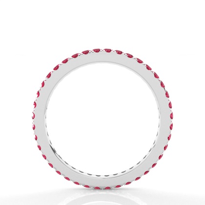 Vollständiger Ewigkeitsring Aus Mikropavé-Rubin