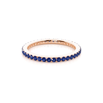 Micro Pave Blue Sapphire Full Eternity Ring