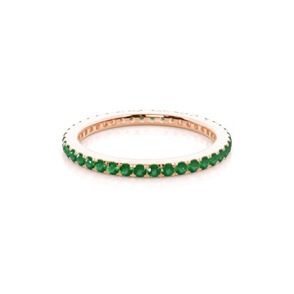 Micro Pave Emerald Full Eternity Ring