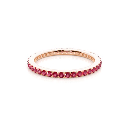 Micro Pave Ruby Full Eternity Ring