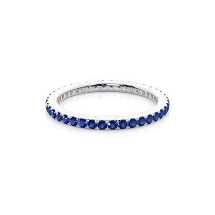 Micro Pave Blue Sapphire Full Eternity Ring