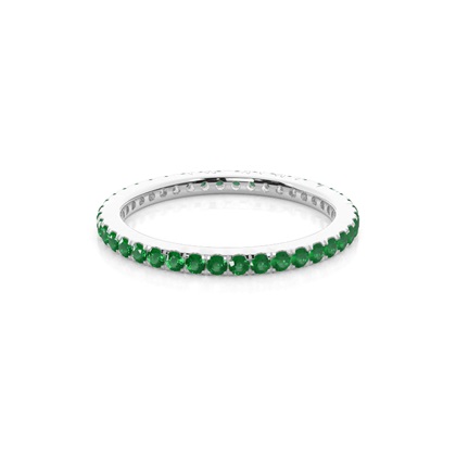 Micro Pave Emerald Full Eternity Ring