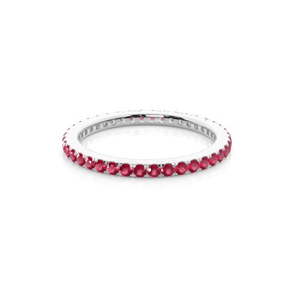 Micro Pave Ruby Full Eternity Ring