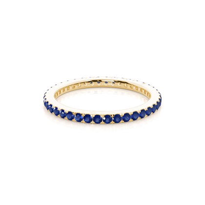 Micro Pave Blue Sapphire Full Eternity Ring