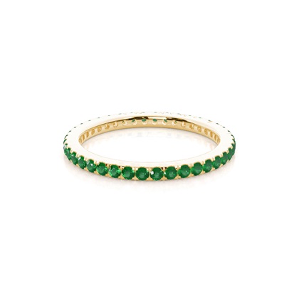 Micro Pave Emerald Full Eternity Ring