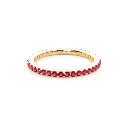 Micro Pave Ruby Full Eternity Ring