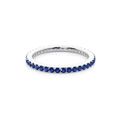 Mikropflaster Blauer Saphir Voller Ewigkeitsring
