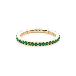 Micro Pave Emerald Full Eternity Ring
