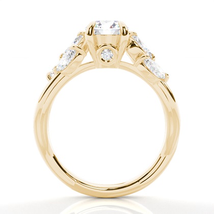 Krappenbesetzter Diamant-Verlobungsring