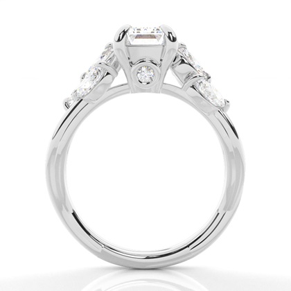 Krappenbesetzter Diamant-Verlobungsring