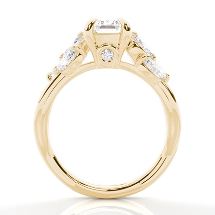 Krappenbesetzter Diamant-Verlobungsring