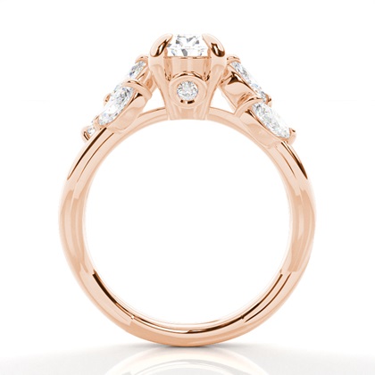 Krappenbesetzter Diamant-Verlobungsring