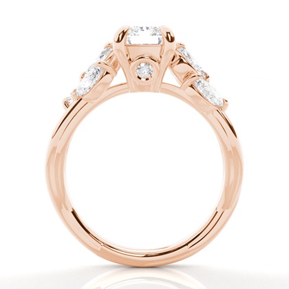 Krappenbesetzter Diamant-Verlobungsring