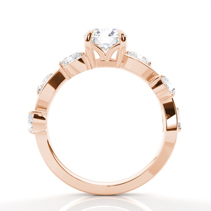 Krappenbesetzter Diamant-Verlobungsring