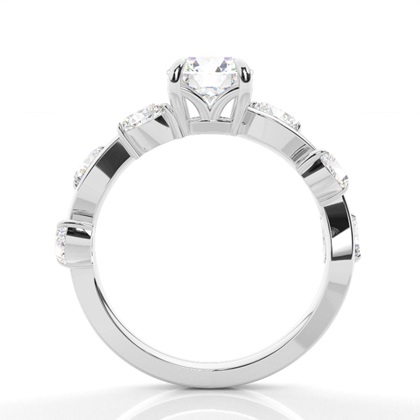 Krappenbesetzter Diamant-Verlobungsring