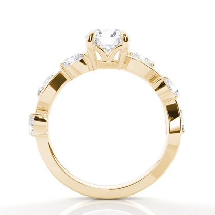 Krappenbesetzter Diamant-Verlobungsring