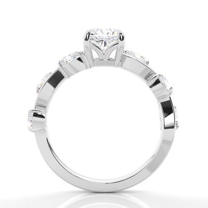 Krappenbesetzter Diamant-Verlobungsring