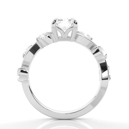 Krappenbesetzter Diamant-Verlobungsring