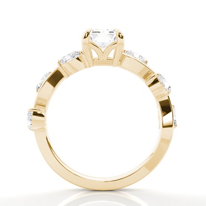 Krappenbesetzter Diamant-Verlobungsring