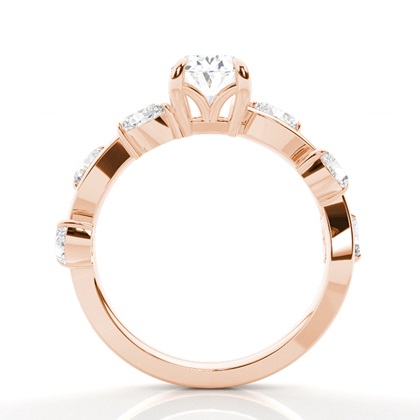 Krappenbesetzter Diamant-Verlobungsring